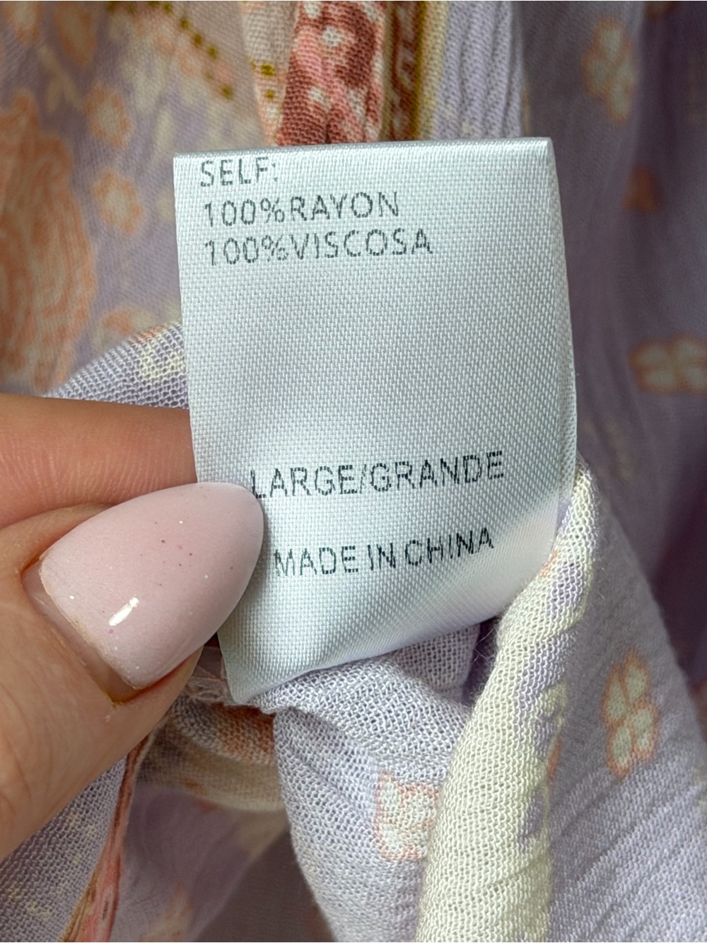 Style Rack Soft Pastel Patchwork Cami - Lavender & Peach - Picture 7 of 8